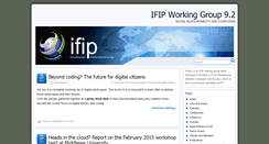 Desktop Screenshot of ifipwg92.org